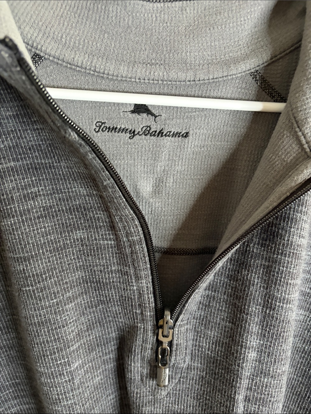 Tommy Bahama Men's Reveersible Half zip pullover sweater Grey Size L